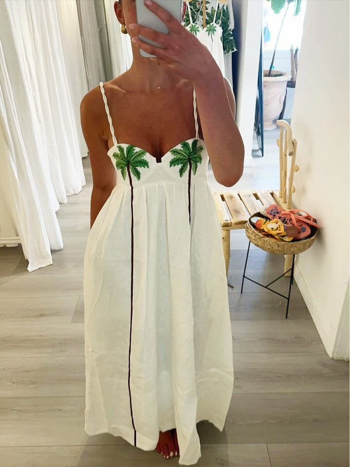 Coralie - Palm Oasis Maxi Dress
