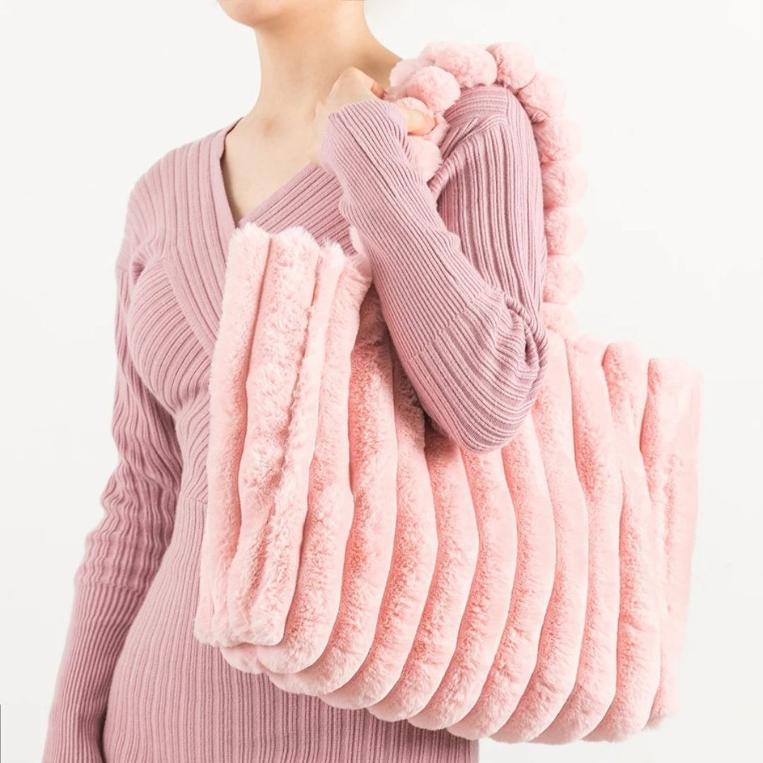 Plush Faux Fur Shoulder Bag
