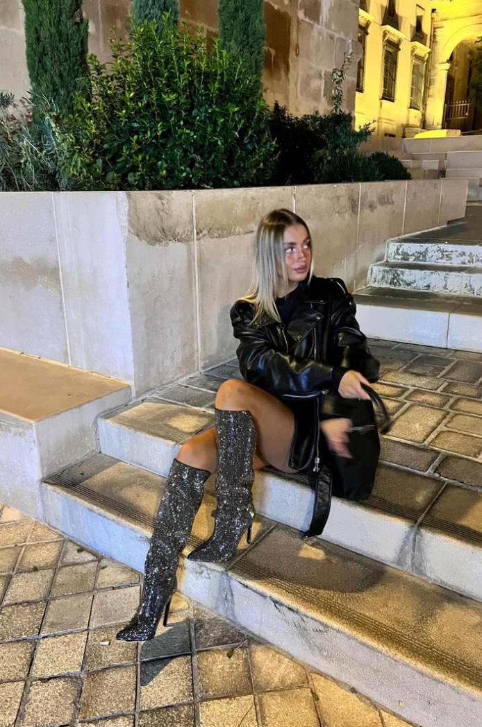Zavira – Glitter Stiletto Boots