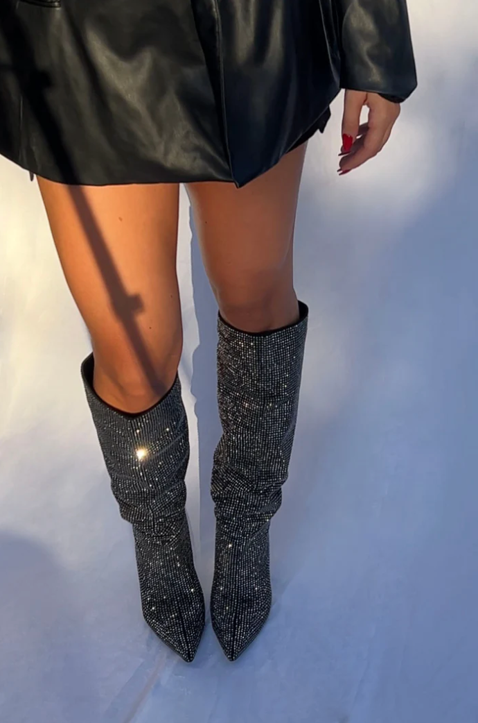 Zavira – Glitter Stiletto Boots