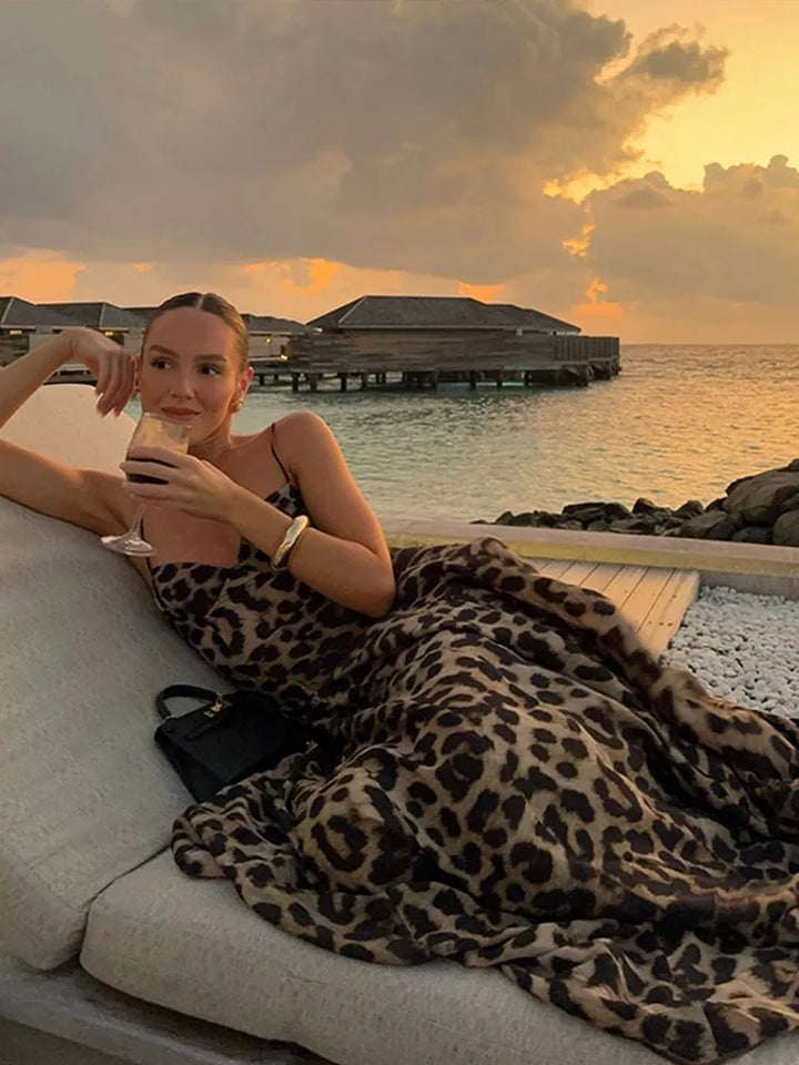 Sabina - Leopard Maxi Dress