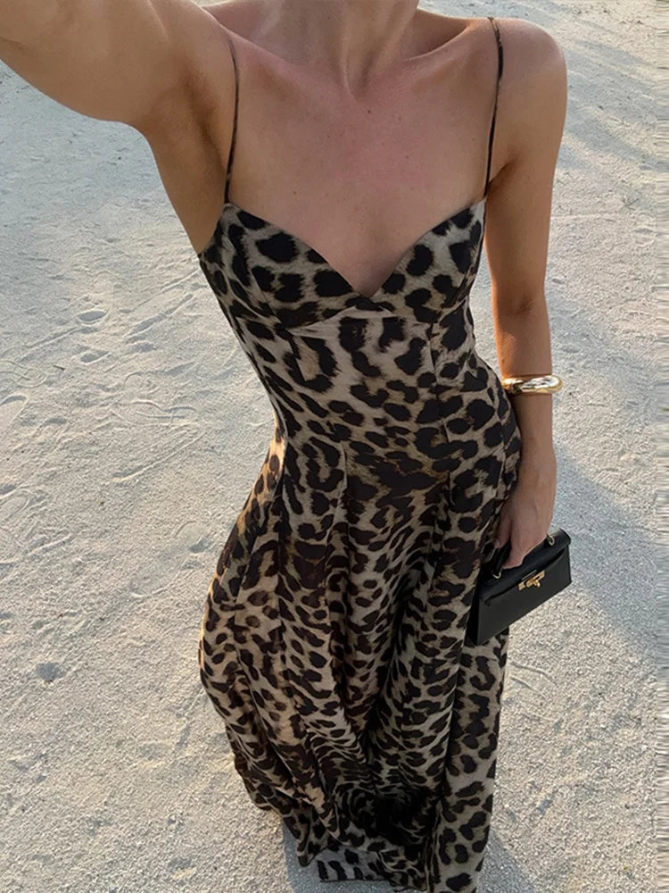 Sabina - Leopard Maxi Dress